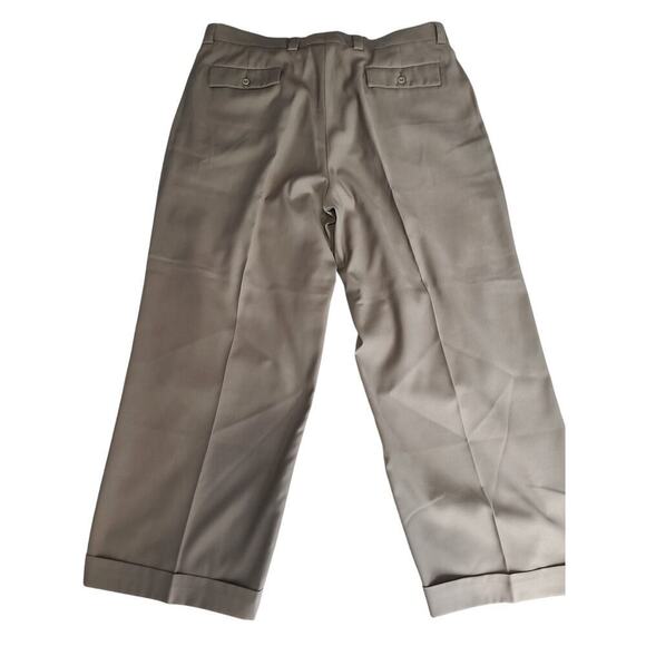 Giorgio Ferraro men's dress khaki pleated hemmed pants pants 40x37L inseam 28" - Picture 3 of 9